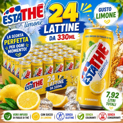24 Lattine Estathé Limone 33cl
